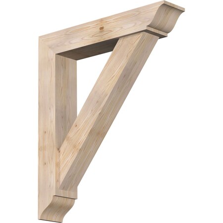Ekena Millwork Traditional Traditional Smooth Bracket w/ Offset Brace, Douglas Fir, 7 1/2"W x 38"D x 44"H BKT0806X38X44TRA01SDF